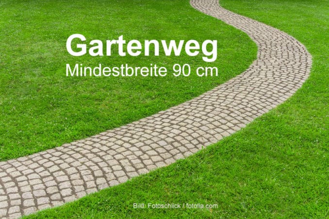Gartenweg Mindestbreite