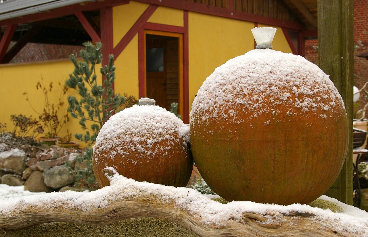 Der Garten im Winter / Schnee