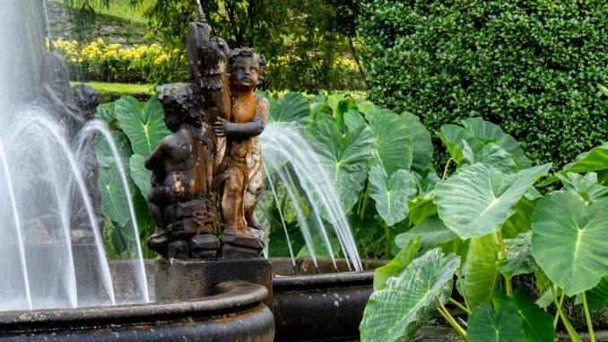 Wasserspiel im Garten