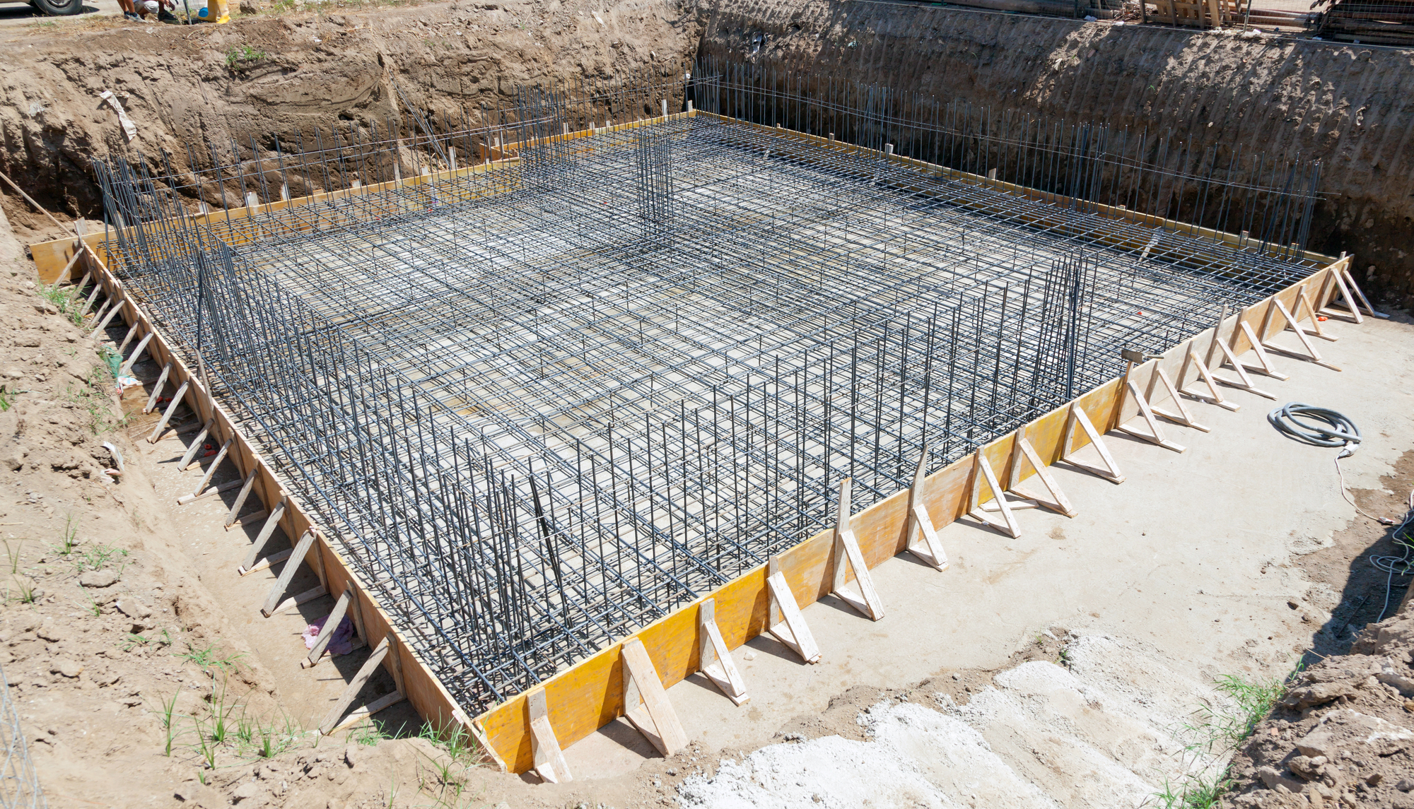 Beton Fundament für ein Gartenhaus