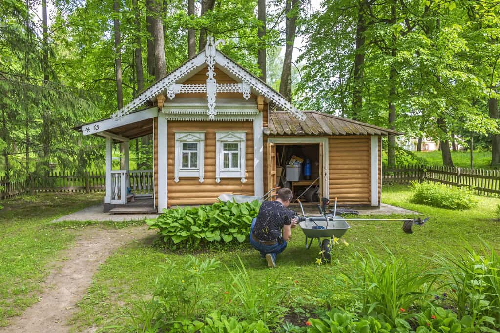 Blockhaus im Garten 