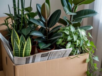 Grünpflanzen in der Kiste