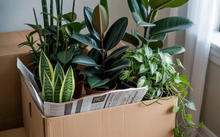 Grünpflanzen in der Kiste