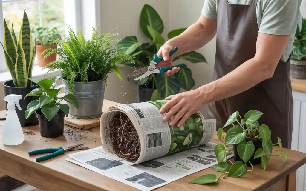 Pflanzen einpacken für den Umzug