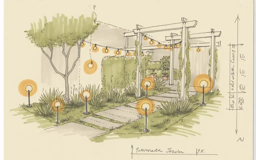 Visualisierung Gartenlicht